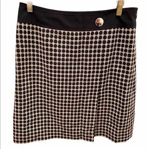 Ann Taylor Embroidered Latticework Trellis Skirt